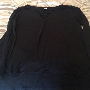 Old Navy loose long sleeve cross cross shirt